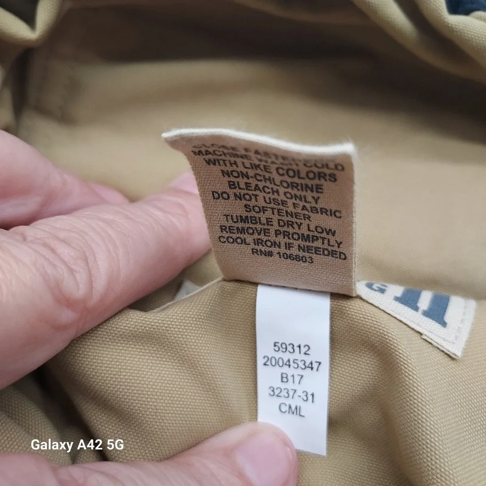 Duluth Trading Co Dry on the‎ Fly Cargo Shorts Mens XL Tan Khaki Nylon 59312
